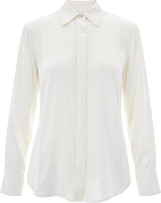 Max Mara Mstxero Shirt - Dames - Overhemden - Wit - XS - Satijn - Overhemden