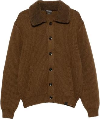 Tom Ford Cardigans - Heren - Vesten - Bruin - L - Truien & Vesten