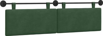 vidaXL Cabecero Colgante Verde Selva Tela De Pana Vidaxl