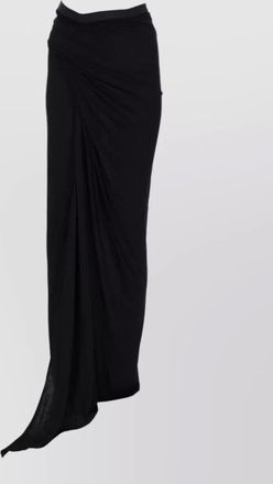 Rick Owens anthem draped high waist wrap maxi skirt