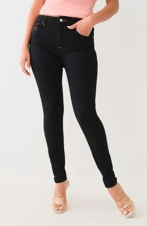 True Religion Halle High Waist Super Skinny Jeans in Rinse Black at Nordstrom Rack, Size 26