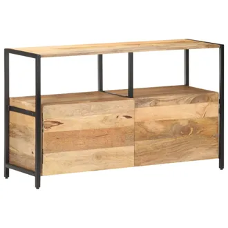 vidaXL Vidaxl Credenza 110x35x65 Cm In Legno Massello Di Mango