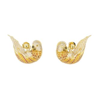 Zimmermann Plume Pave Studs - Dames - Oorbellen - Geel - ONE Size - Accessoires