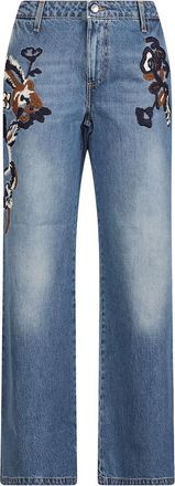 Ermanno Scervino Wide Leg Jeans - Dames - Loose Fit Jeans - Blauw - 2XS - Denim - Jeans