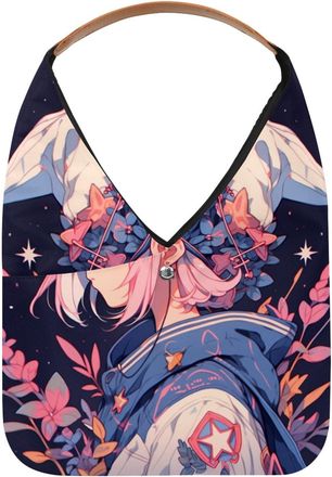 Generic Flamingo Girl Reusable Lightweight Grocery Bags - Foldable Into Compact Pouch, Washable & Sturdy, Multipurpose for Shopping and Travel