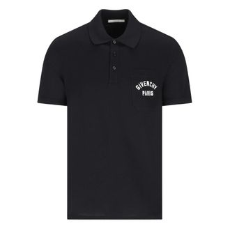 Givenchy Polo Shirts, male, Blue, Size: 3XL Front Pocket Polo