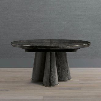 Frontgate Leon Extendable Dining Table - Cerused Espresso, 60 in Cerused Espresso - Frontgate