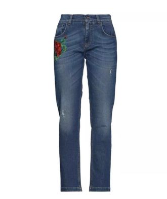 Dolce & Gabbana Rose Embroidered Jeans Size XS
