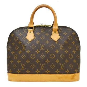 Louis Vuitton Alma Handbag Monogram Canvas Brown Canvas Handbag (Pre-Owned)
