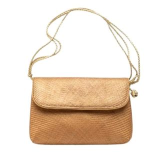 Bottega Veneta Pre-owned Cross Body Bags, female, Brown, Size: ONE SIZE Pre-owned Woven Leather Shoulder Bag