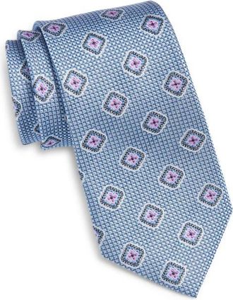Nordstrom Medallion Silk Tie in Light Blue at Nordstrom