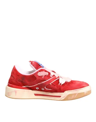 Dolce & Gabbana Suede Low-Top Sneaker - Red