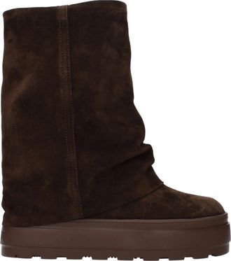 Casadei Donnas Stivali in pelle scamosciata Marrone/Cacao