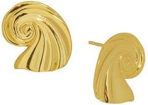 Ottoman Hands Waterproof Wave Stud Earrings in Gold at Nordstrom