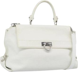 Ferragamo Pre-owned Hand Bag - Dames - Vintage Handtas - Wit - ONE Size - Leer - Vintage