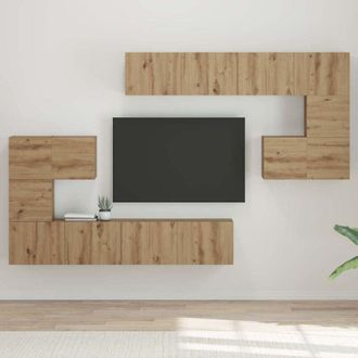vidaXL Conjunto De Mueble De Tv 8 Pcs Roble Artisan Vidaxl