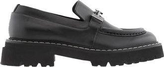 Ferragamo Mens Black Loafers, US Size 5