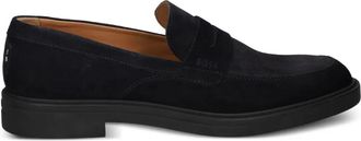 BOSS penny-strap loafers - men - Calf Leather/Rubber/Calf Suede - 42 - Blue
