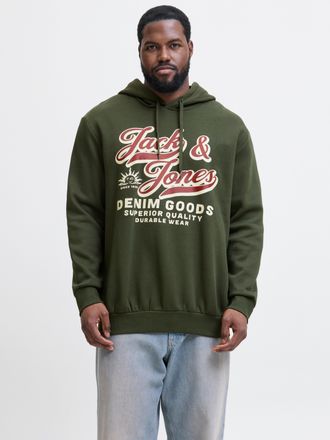 Jack & Jones Plus Size Jack & Jones PlusSize JJELOGO SWEAT HOOD 2 COL 24/25 NOOS PLS, mit Logo Frontprint