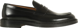 Doucal's Black Penny Calfskin Loafers