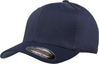 Flexfit Mens Ultrafibre Airmesh Fitted Trucker Hat, Navy, L-XL
