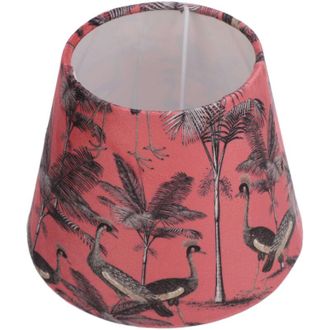 OEM Sencilla Pantalla De Terciopelo Moderna, Exquisita Decoraci&oacute;n C&oacute;nica Para Portal&aacute;mparas E27 Y E14, Con Dise&ntilde;o De Pavos Reales -crezuo