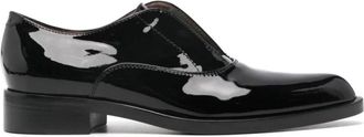 Gianvito Rossi Baxeter Veterschoenen van lakleer - Dames - Platte Schoenen - Zwart - 36 1/2 EU - Leer - Schoenen
