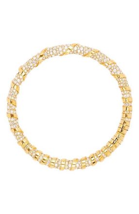 Lanvin Rhinestone Melodie Choker Necklace in Gold/crystal at Nordstrom