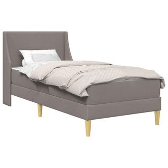 vidaXL Estructura De Cama Con Colch&oacute;n Taup&eacute; 80x 200 Cm Poli&eacute;ster Vidaxl