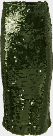Carolina Herrera Embellished Knit Pencil Skirt