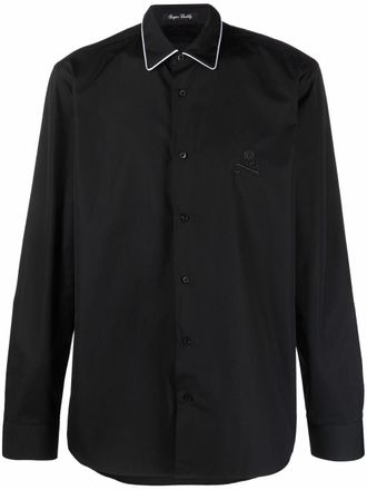 Philipp Plein logo button-down shirt - Black
