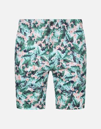 Gabicci Vintage 1973 Mens Jungle Print Shorts | Elm - Green - Size: 35/34/36