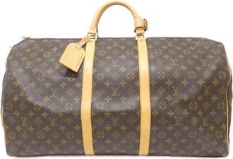 Louis Vuitton Marron Coated Canvas Boston Bag (Pre-Owned)