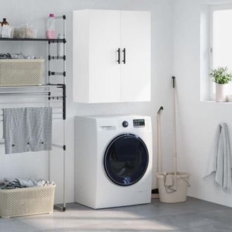 vidaXL Mobile a Parete Bianco 69,5x34x90 cm vidaXL