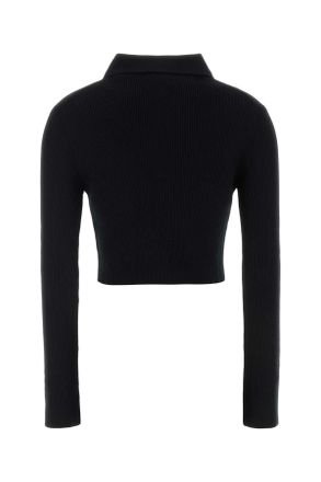 Jil Sander Womens Black Wool Cardigan Lana Vergine Maglieria