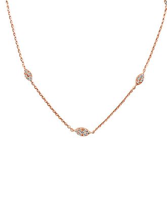 Sabrina Designs 14K Rose Gold 0.32 Ct. Tw. Diamond Station Necklace