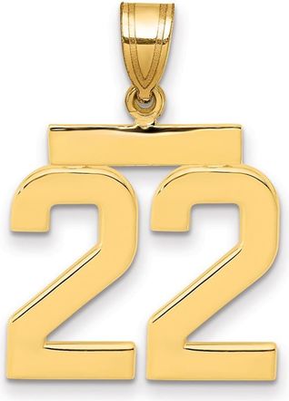 Diamond2Deal 14k Yellow Gold Medium Polished Number Charm Pendant