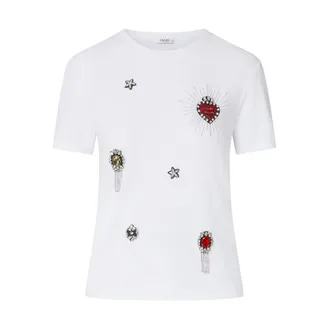 Liu Jo Crew-neck T-Shirt - female - Liu Jo - T-Shirts - Beige - XS - Tops