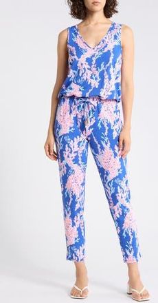 Lilly Pulitzer Paulina Sleeveless Jumpsuit in Borealis Blue Swim On Over at Nordstrom Rack, Size Xx-Small