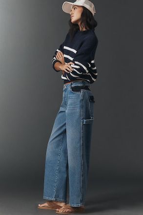 Damson Madder Drew High-Rise Wide-Leg Organic Cotton Jeans