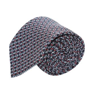 Ferragamo Corbata Jacquard Geom&eacute;trica Gancini de Seda - Accessories - Hombre - Azul - ONE SIZE