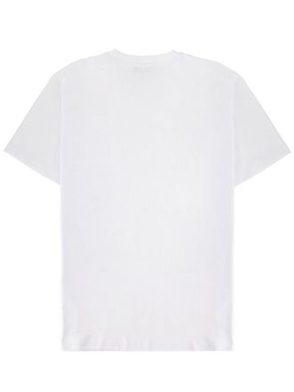Versace Logo-Embroidered Cotton T-Shirt - White
