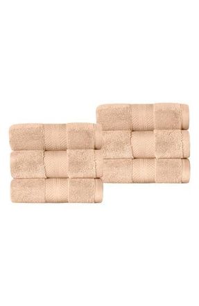 Superior Aria 6-Piece Turkish Cotton Hand Towels in Hazelnut at Nordstrom Rack
