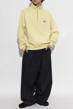 Jacquemus Sweatshirt With A Stand-up Collar, Mens, Yellow