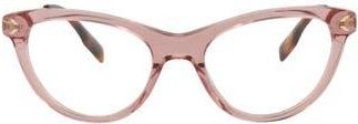 Alexander McQueen 46mm Cat Eye Optical Glasses in Beige Gold Transparent at Nordstrom Rack
