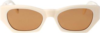 Retro Superfuture Sunglasses, unisex, Beige, Size: 54 MM Stylish Sunglasses for a Sunny Day