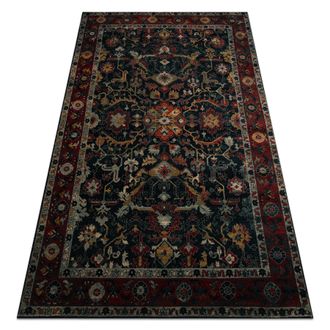 RugsX Alfombra De Lana Polonia Verano Ornamento, Marco Azul Oscuro Blue 200x300 Cm