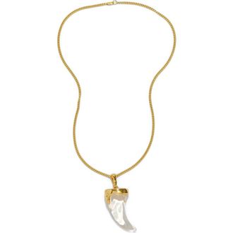 Alexis Bittar Liquid Lucite Horn Pendant Necklace in Gold/Lucite at Nordstrom