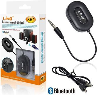 Trade Shop Trade Shop - Ricevitore Musicale Bluetooth X81 Per Auto Speaker Aux Jack Vivavoce Wireless 3,5mm