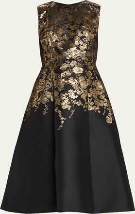 Adam Lippes Eloise Floral Brocade Sleeveless Fit & Flare Dress